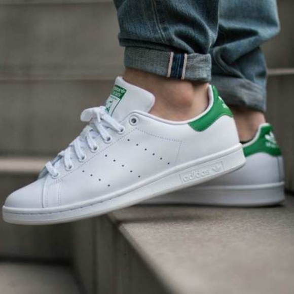green and white adidas shoes